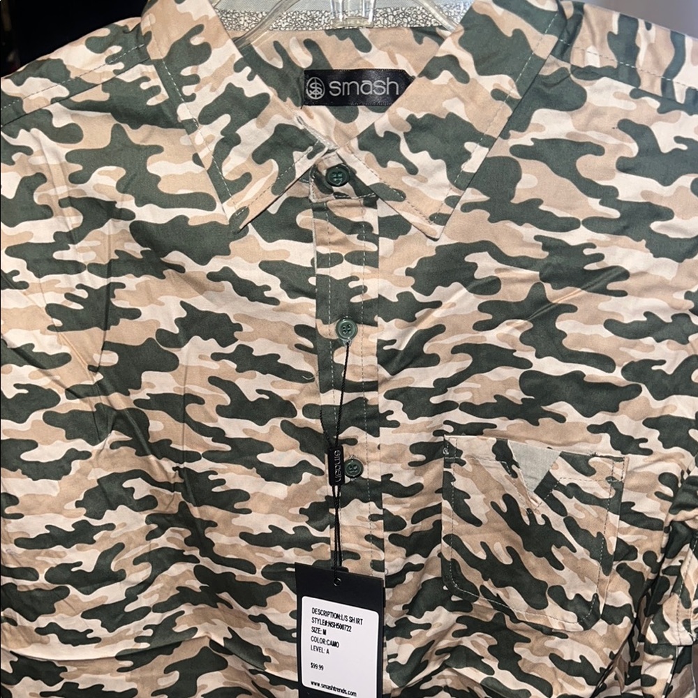 Smash Camouflage Button-Up Shirt